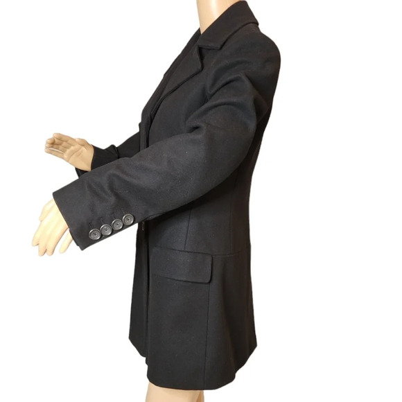 Banana Republic wool black long pea coat - Picture 11 of 17